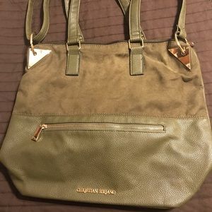 Olive green handbag